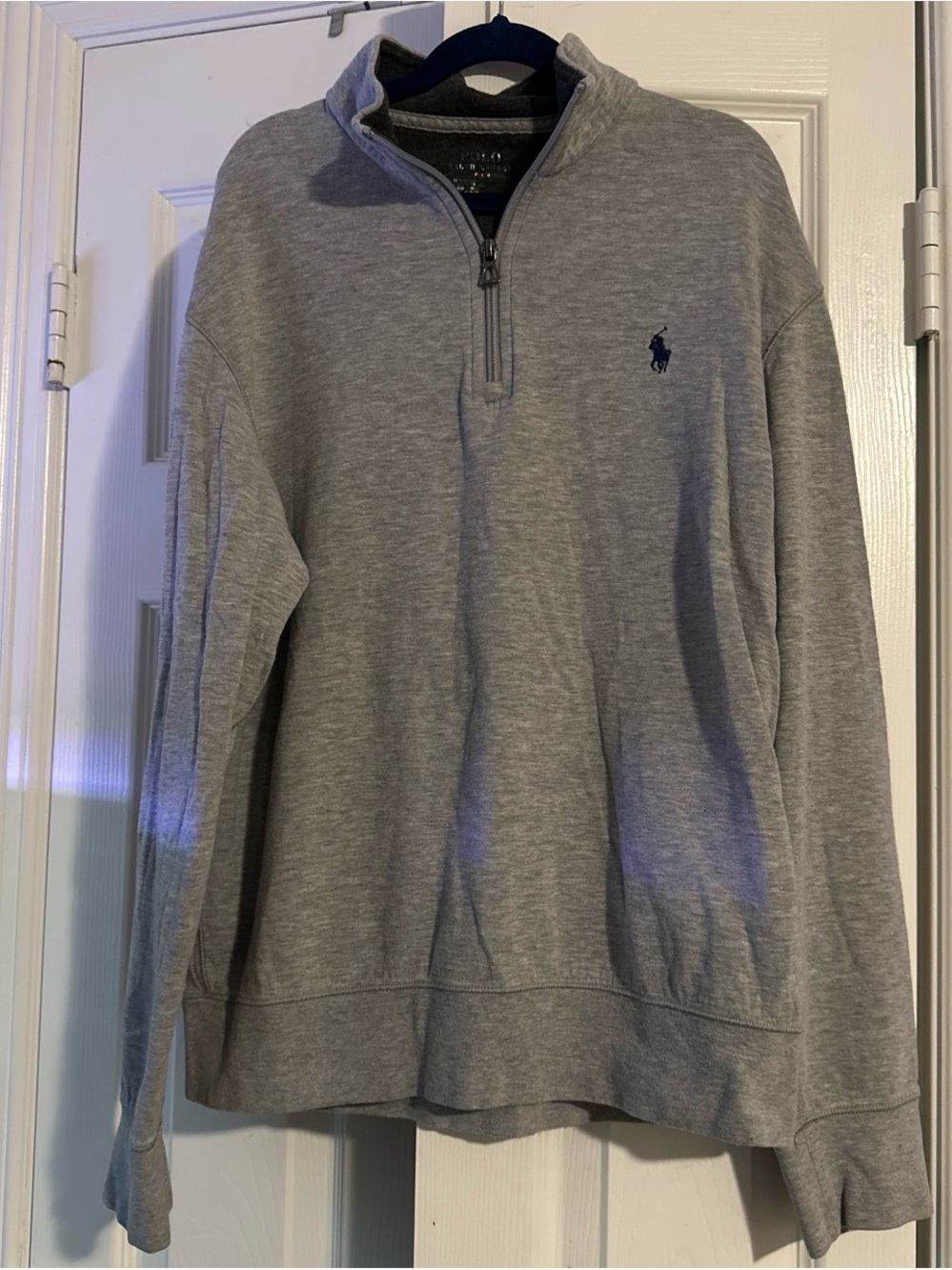 Polo by Ralph Lauren Light Gray Quarter-Zip Pullover